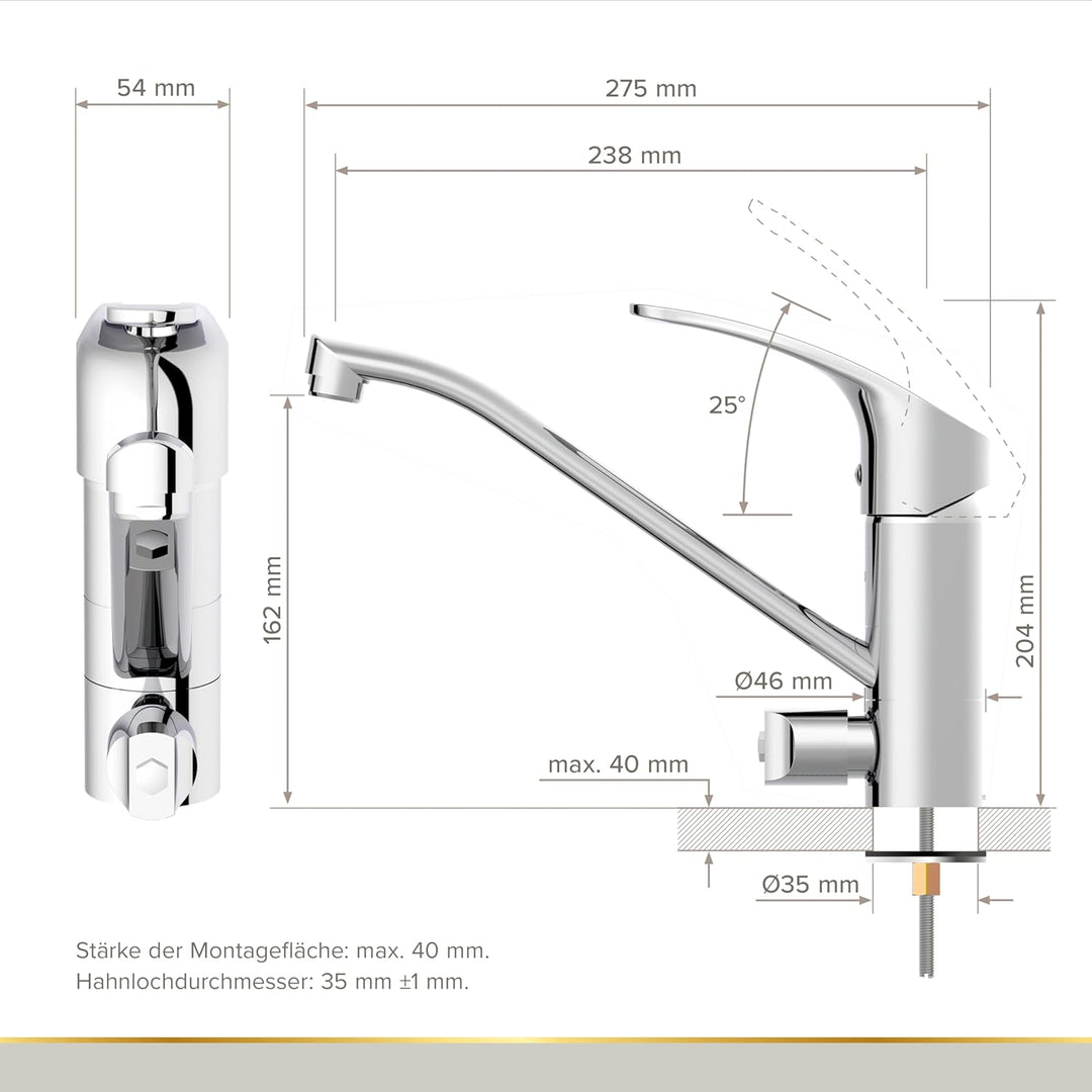Lenz KELA Küchenarmatur chrom 44831002