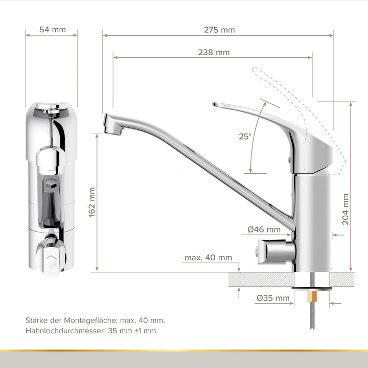 Lenz KELA Küchenarmatur chrom 44831002