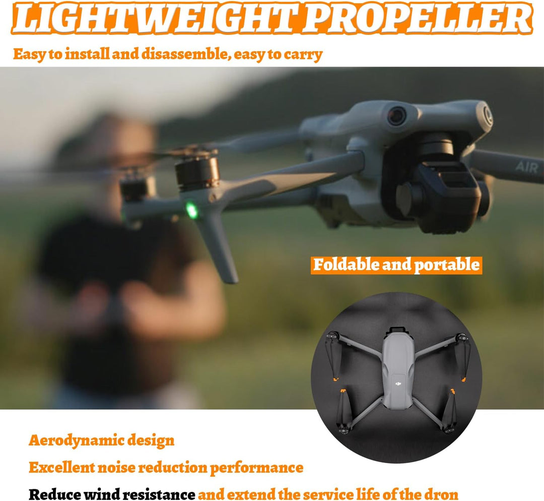 8Pcs Propeller für DJI Air 3/ Air 3S | Drohnen Ersatzpropeller Schnellverschluss Rotorblätter 8747F