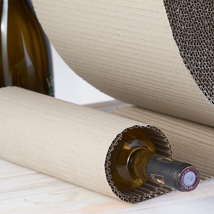 BB-Verpackungen 1x Rollenwellpappe 0,5 x 70 m Fläche 35m² (1 Rolle) - hochwertige Wellpappe Rolle fü