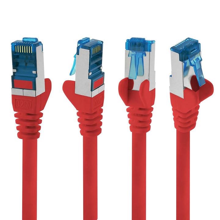 1aTTack.de Patchkabel – 10X 10m Ethernet, Netzwerk, Lan Kabel CAT6a (für Gigabit Netzwerke, Router,