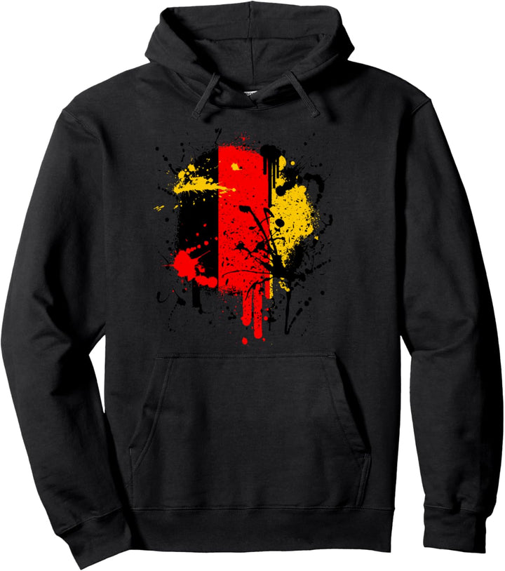 Paintsplash Deutsches Flaggenhemd | Fahne Deutschland Pullover Hoodie