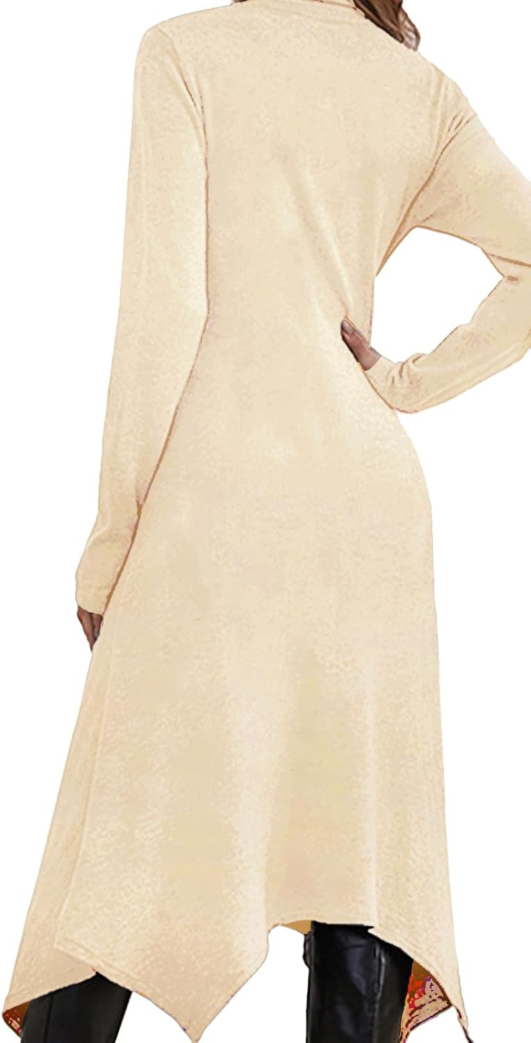 Damen Strickkleid Winter Kleid Herbst Damen Winterkleider Herbstkleid Midikleid Pulloverkleid Mit Ro