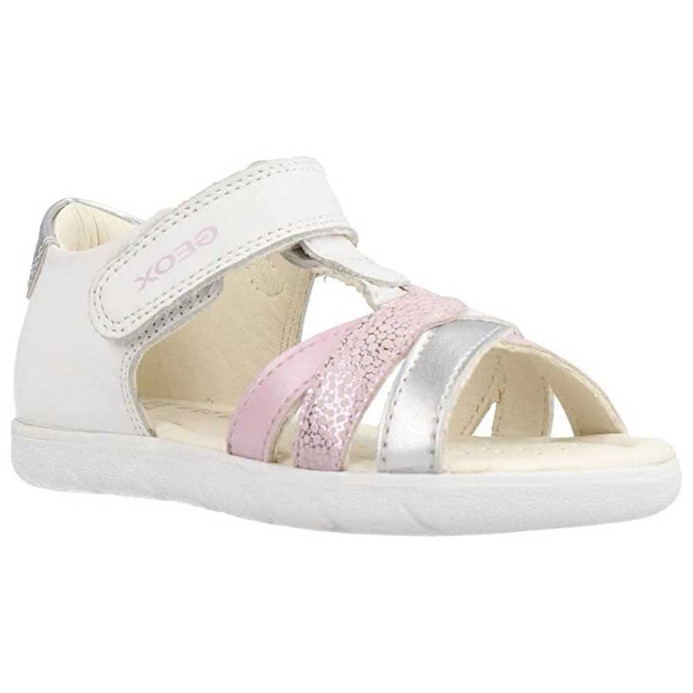 Geox Mädchen B Alul Girl Sandal 24 EU White Pink, 24 EU White Pink