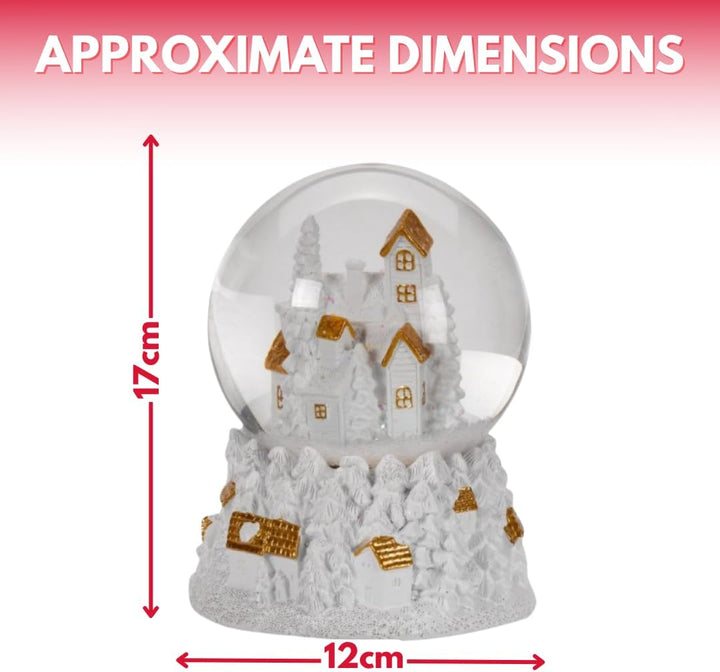 Marco Paul Winter Wonderland Weihnachts-Schneekugel – grosse, langlebige handbemalte 12 cm Musik-Sch