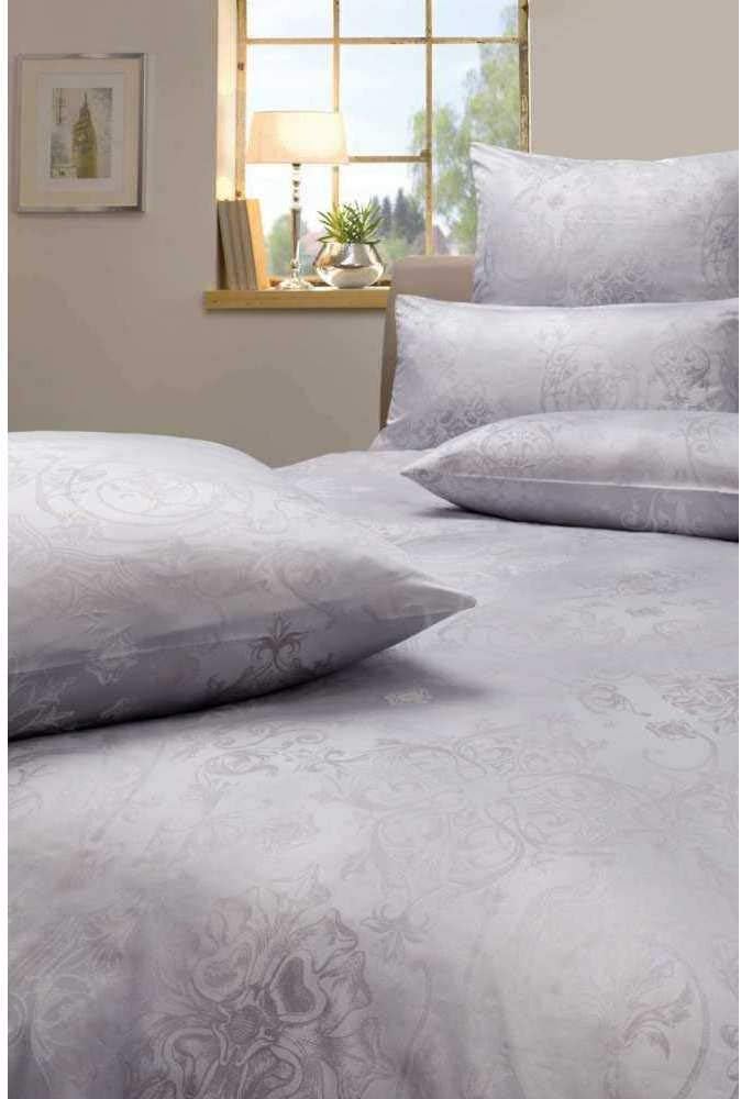 Estella Bettwäsche 135x200 2054031 820 Svizzera Bettwäsche Silber 100% Baumwolle L/B ca. 200/135 cm