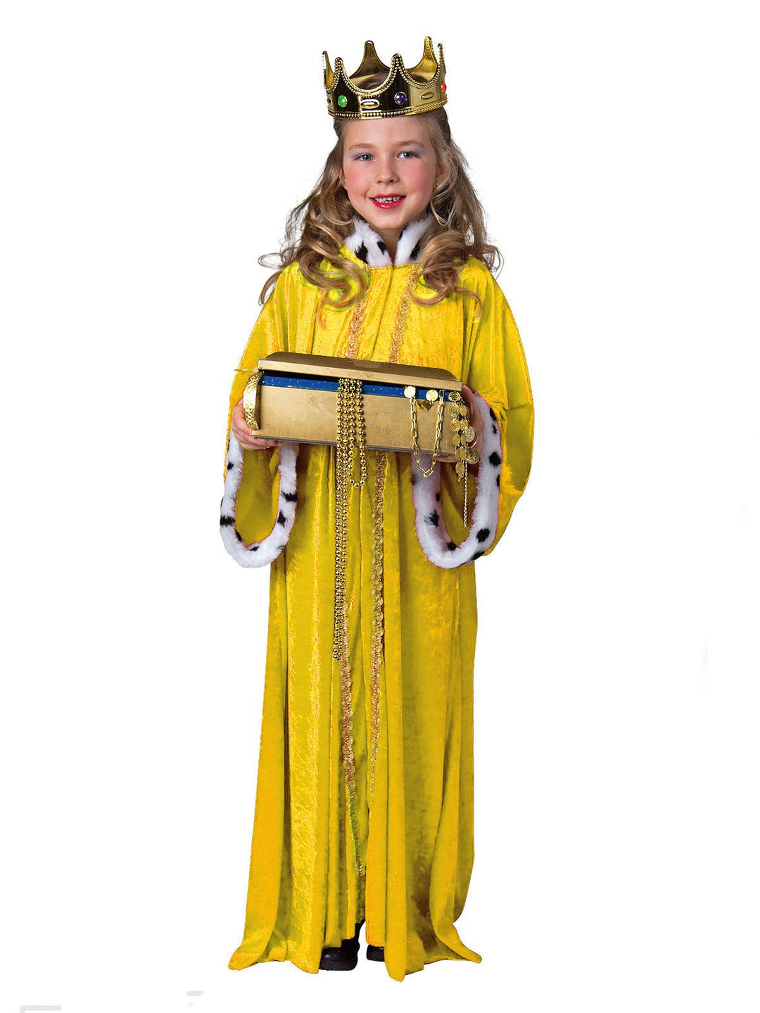 Festartikel Müller Kinder Kostüm Königsmantel Gr.140-152 Karneval Fasching gelb