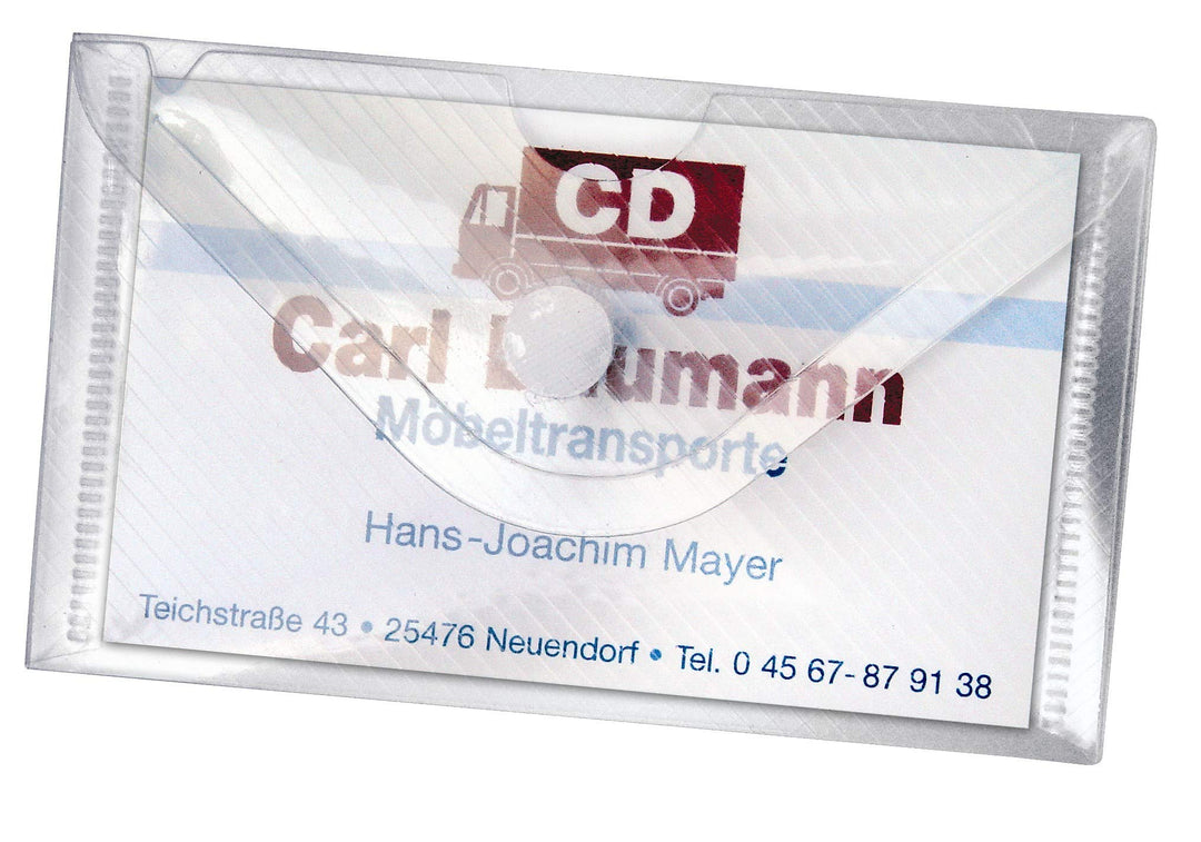 VELOFLEX 2229100 - Visitenkartenetui, 100 x 60 mm, transparentes PP, für Visitenkarten oder USB-Stic