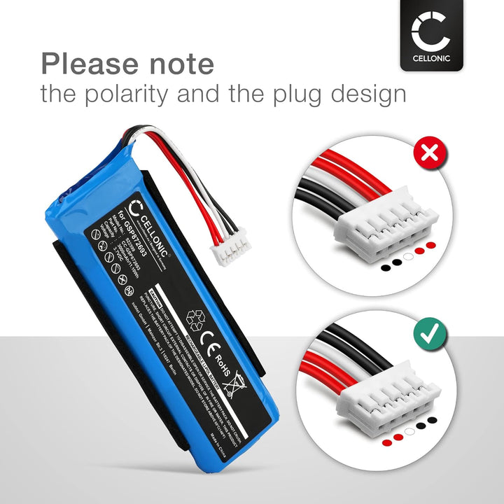 CELLONIC, Lautsprecherakku kompatibel mit JBL Flip 3 (3000mAh, 3.7V) 1x + Werkzeug-Set Ersatzakku GS
