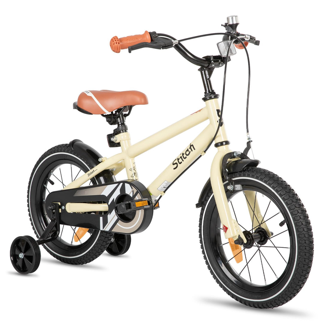 STITCH 14/16 Zoll Kinderfahrrad für 3-5 Jahre Mädchen &amp; Jungen, 14 Zoll Kinderfahrrad mit Stabilisat