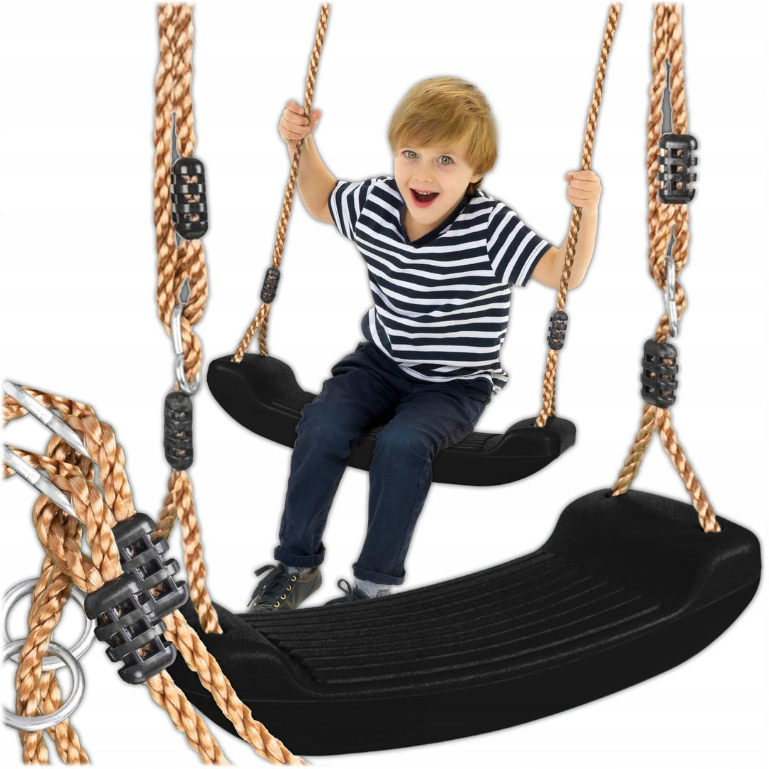 KRUMAD Kinderschaukel Outdoor &amp; Indoor, Ergonomische Schaukel Kinder, Höhenverstellbaren Seilen 115–