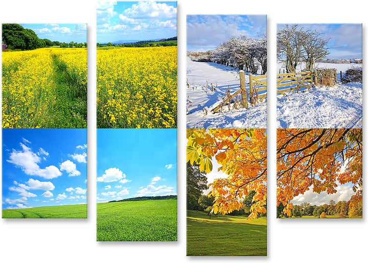 islandburner Bild auf Leinwand Vier Jahreszeiten Collection Landschaft Horizontal Bilder Wandbilder