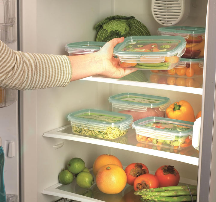 Snips SnipsLock Rechteckiger Mealprepboxen für die Aufbewahrung von Lebensmitteln 1,40 L Set 4 Siche