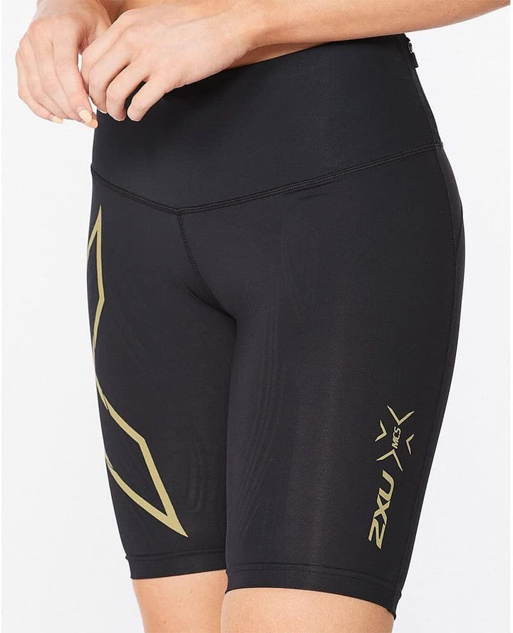 2XU Damen Shorts Light Speed Mid-rise Compression Shorts M Schwarz, M Schwarz