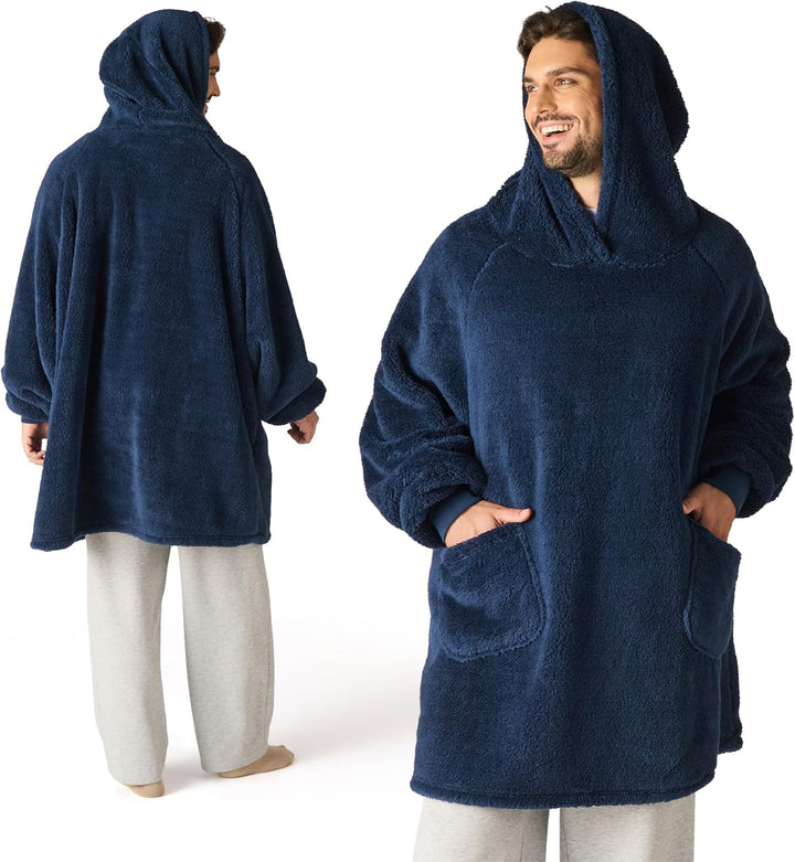 BEDSURE Hoodie Decke mit Ärmeln Deckenpullover - Tragbare Decke zum Anziehen Erwachsene XXL, Übergro