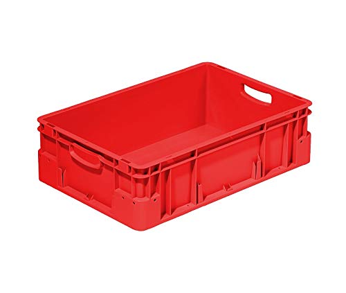 Eurobehälter 600x400x180 mm (LxBxH) | stapelbar | Wände und Boden geschlossen | Mit Handgriff | 30 L