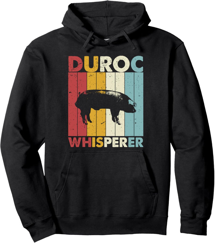 Schwein Papa Mama Flüsterer - Farmer Züchter Vintage Duroc Pullover Hoodie