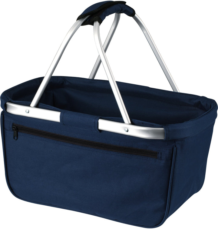 Shopper Einkaufskorb faltbar mit Aluminiumgestänge in Dunkelblau (Navy), Dunkelblau