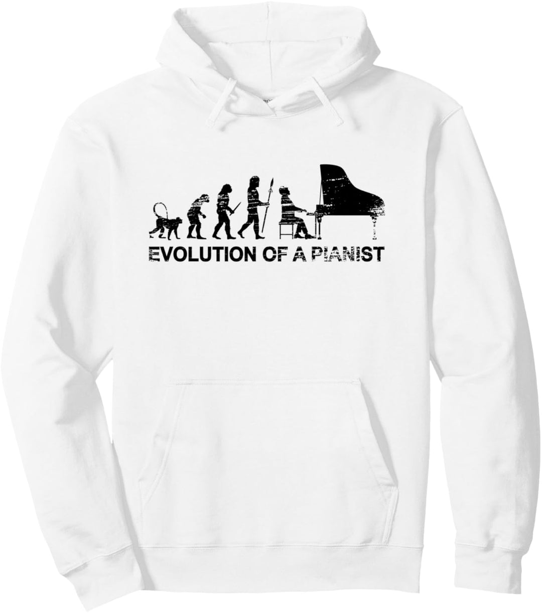 Evolution of a Pianist Klavierspieler Klavier Pullover Hoodie