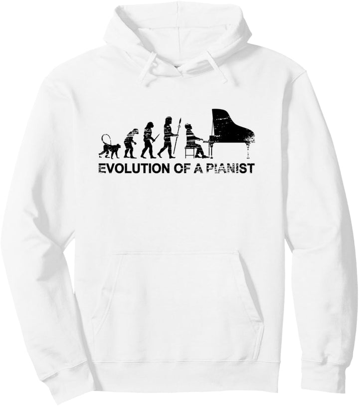 Evolution of a Pianist Klavierspieler Klavier Pullover Hoodie