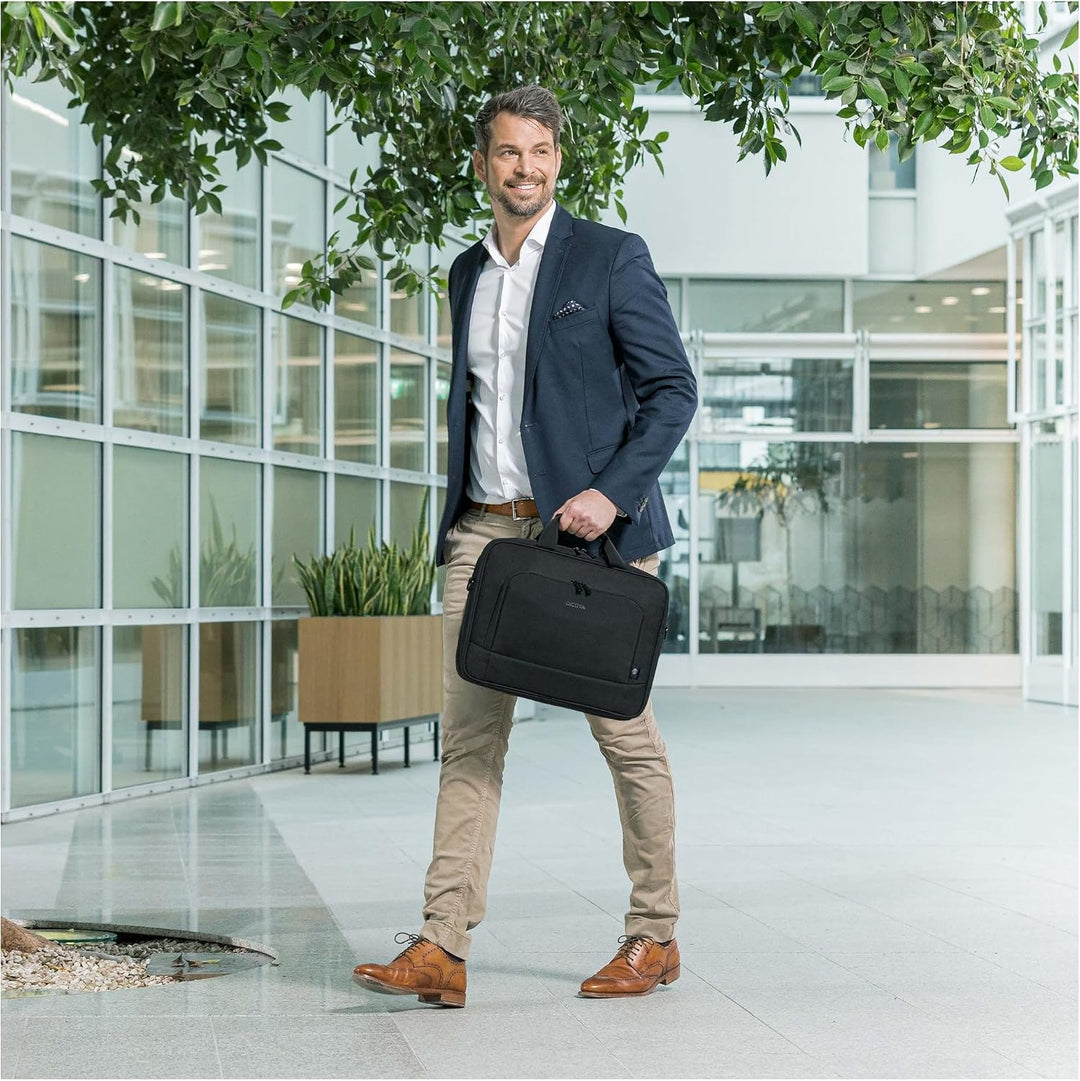Dicota Eco Top Traveller Base 15-15.6 – leichte Notebooktasche mit Schutzpolsterung und Stauraum, sc