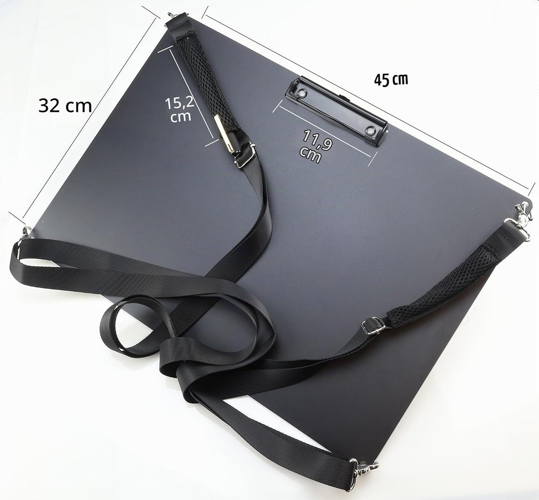 Aluminium-Klemmbrett, A4-Grösse (24,1 x 32,4 cm), zwei Clip-Klemmbretter mit 160 cm verstellbarem Sc