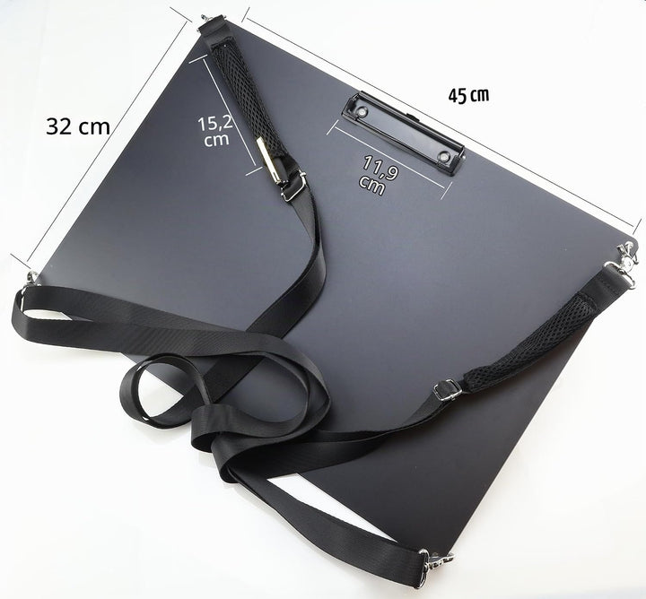 Aluminium-Klemmbrett, A4-Grösse (24,1 x 32,4 cm), zwei Clip-Klemmbretter mit 160 cm verstellbarem Sc