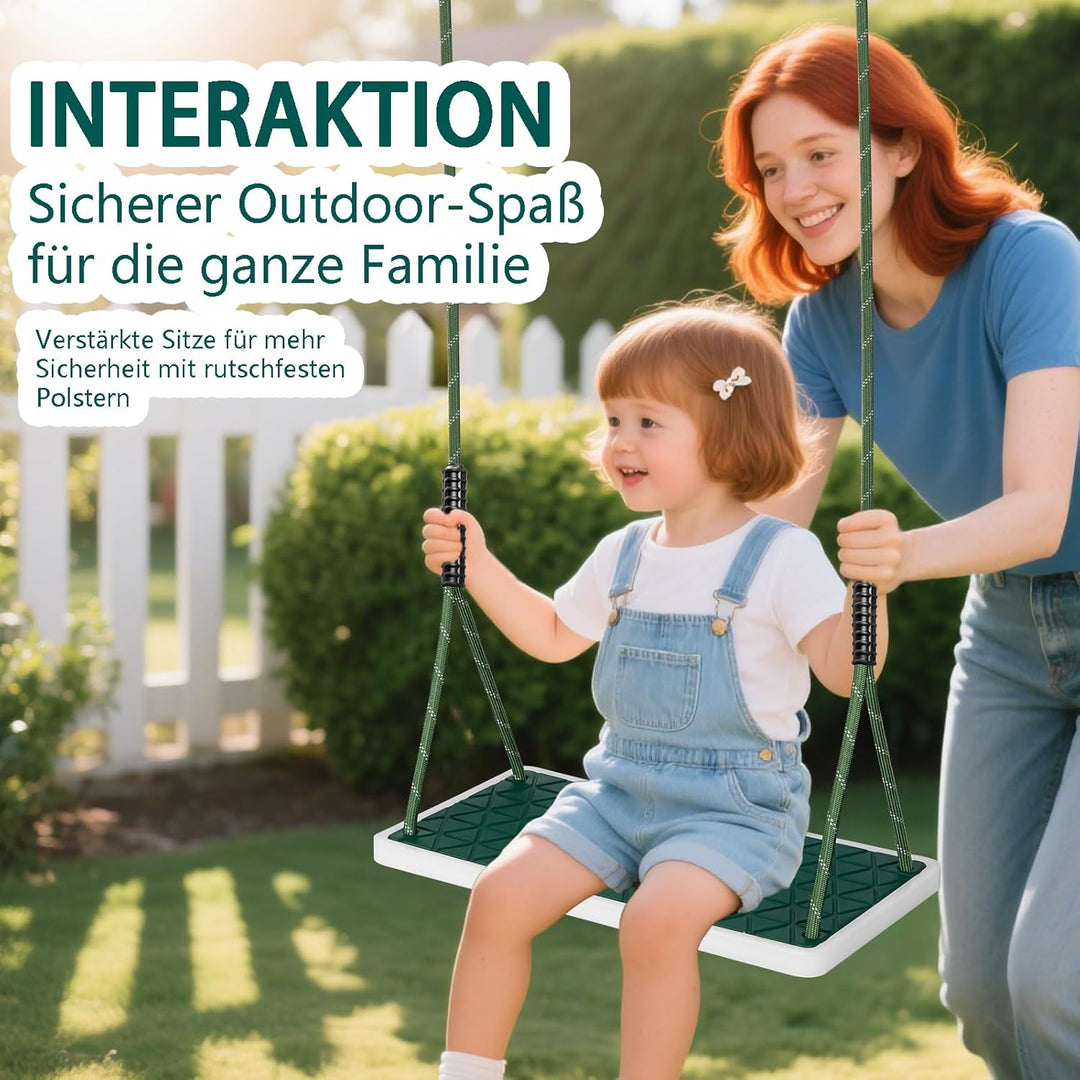 Schaukel Garten, Rutschfester Baumschaukel Verdickter weicher Gummi Schaukelsitz Set mit verstellbar