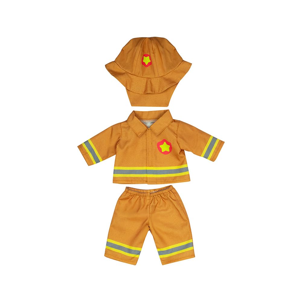 Miniland – Kleidung für 38 cm Puppe, Feuerwehr-Kostüm für Rollenspiele und Berufsbildung Feuerwehrma