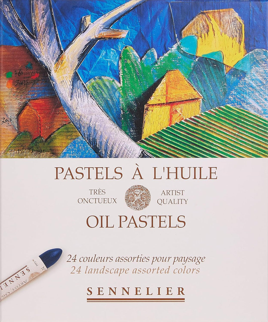 SENNELIER Ölpastell-Set, 24 Stück, Querformat 1 stück (1er Pack) Landschaft, 1 stück (1er Pack) Land