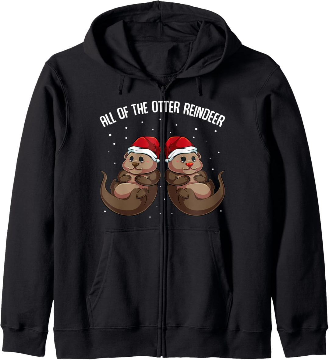 All Of The Otter Reindeer See-Otter Wassermarder Weihnachten Kapuzenjacke
