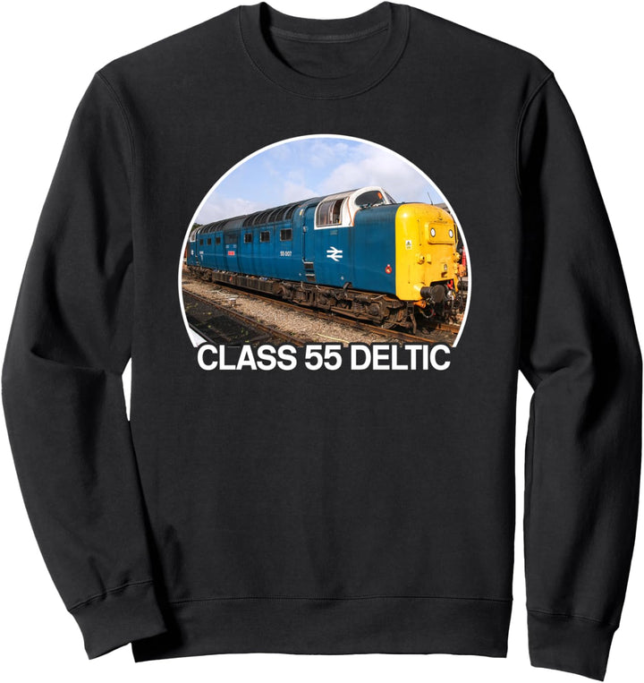 Class 55 Deltic Train Engine Locomotive British Railway Rail Sweatshirt