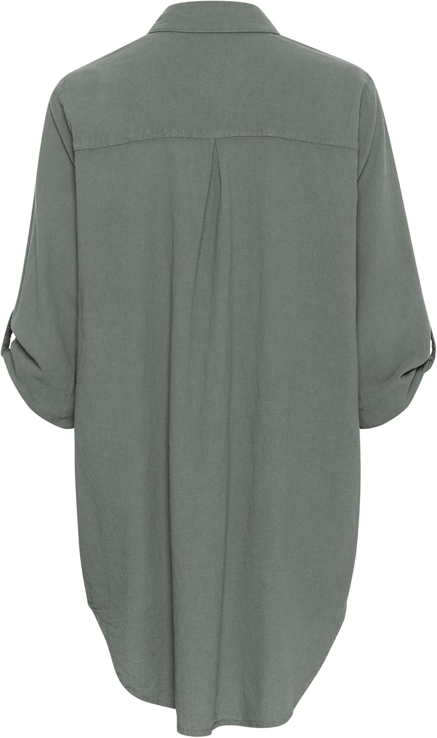 KAFFE Langarm - Hemd KAnaya Damen Hemd Langarm Kragen Lang Casual Hemdbluse 34 Balsam Green, 34 Bals