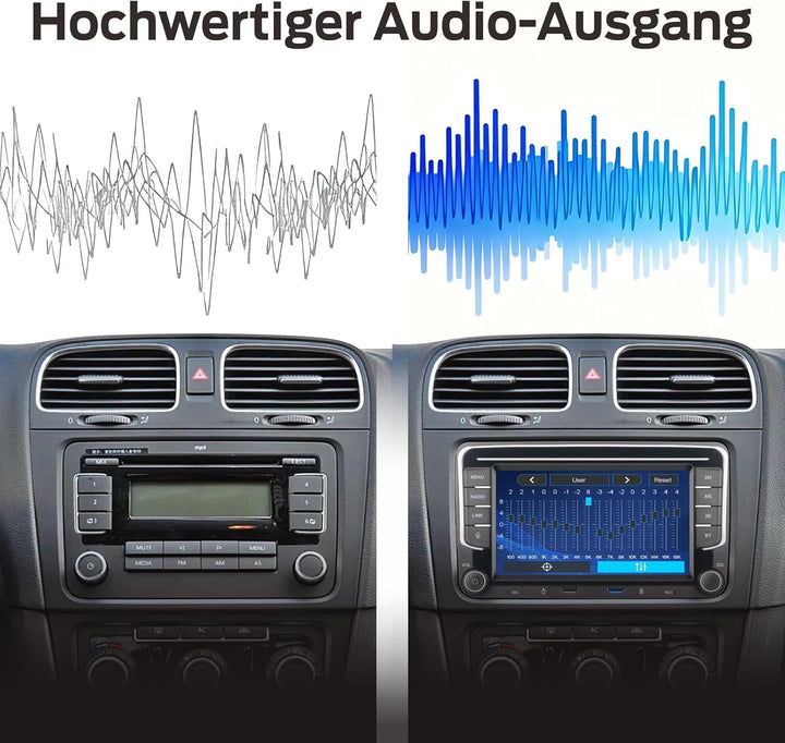 YZKONG Linux-Autoradio für VW Golf 5 6 Passat Jetta Caddy EOS T5 Tiguan Touran CC Polo | Wireless Ca
