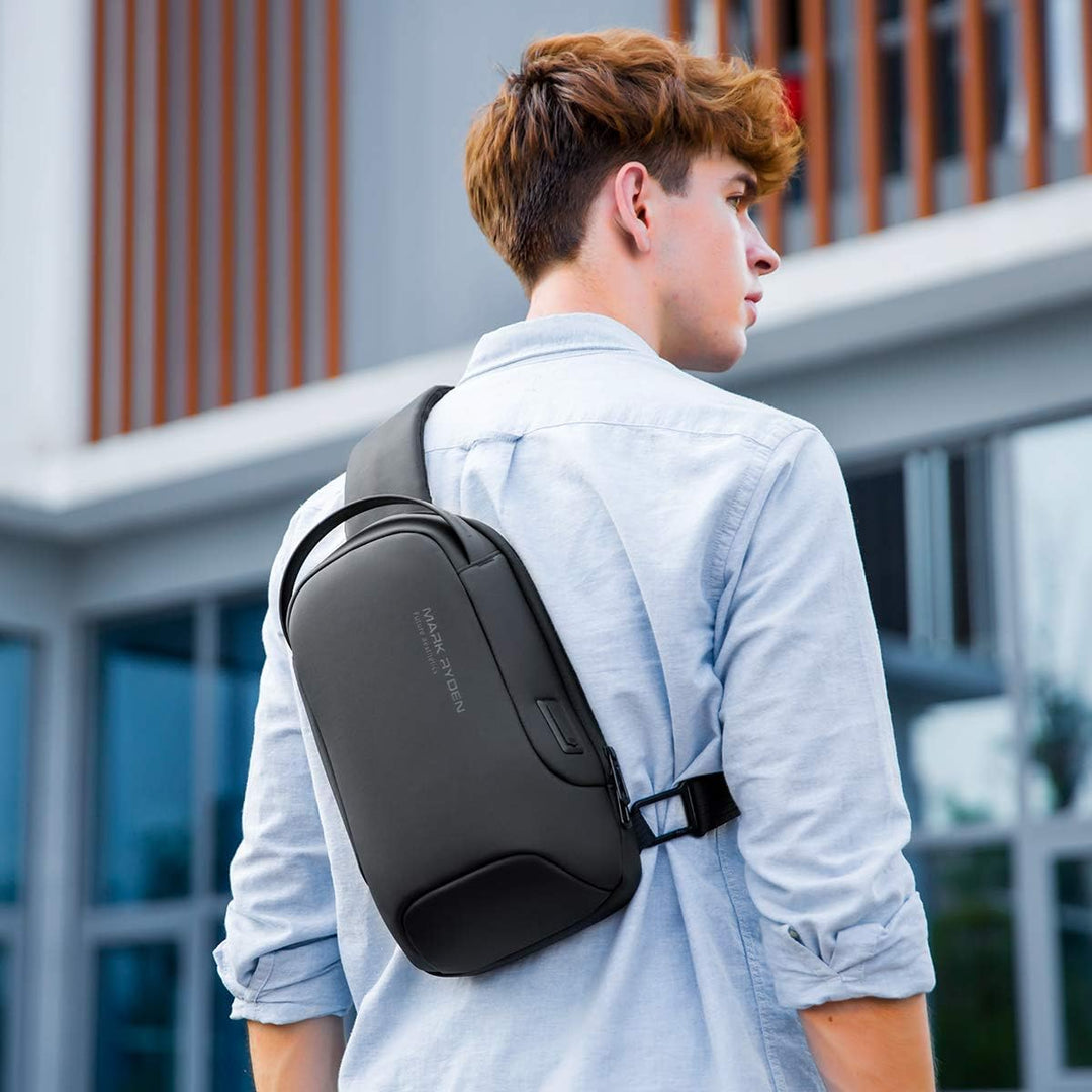 MARK RYDEN Crossbody wasserdichte Schultertasche für Männer Damen Diebstahlsicherung Brusttasche Tra