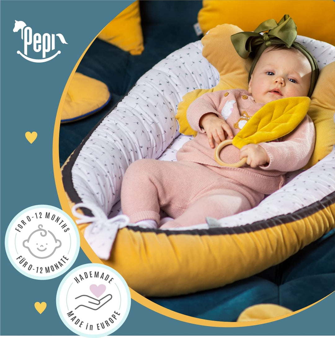 Pepi Babynest - Sicher und Komfortabel Baby-Kokon für Neugeborene - Handmade - Nestchen für Baby - H