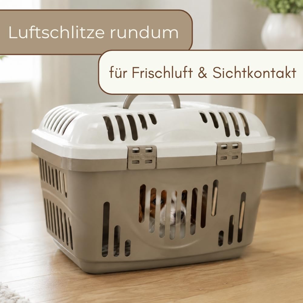 GarPet Transportbox Oben Öffnen Hunde Katzen Kleintier Transport Box Katzenbox Hundebox Open Top Str