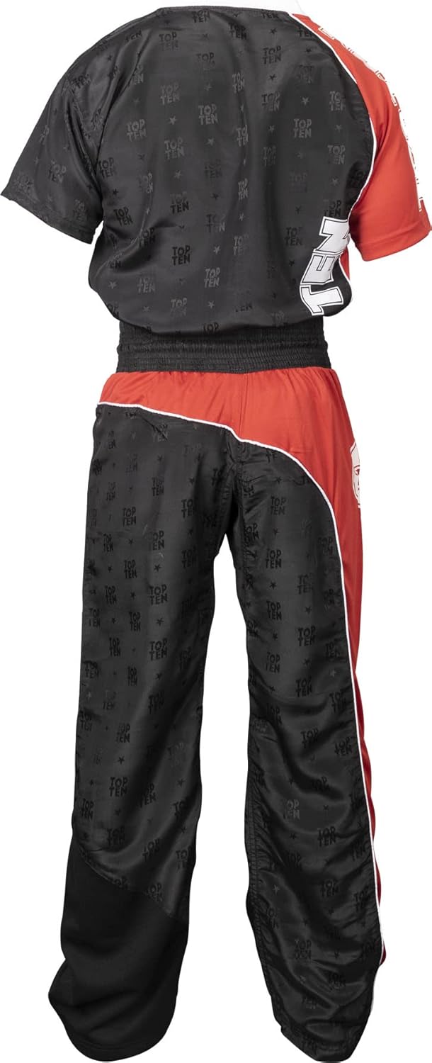 TopTen Kickboxuniform „Bow“ Schwarz - Rot - Weiss XL, Schwarz - Rot - Weiss XL