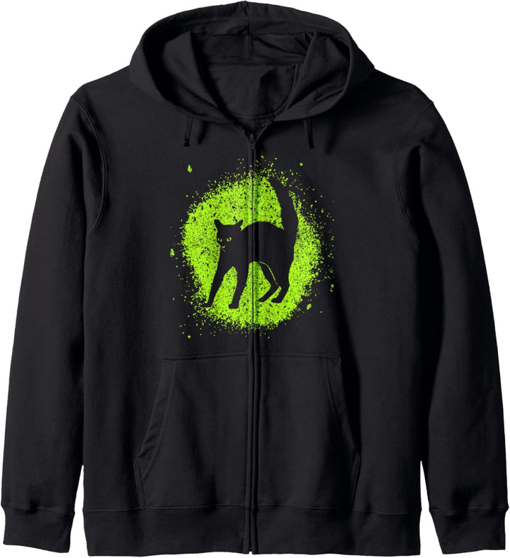 Halloween Black Cat Aberglaube Scaredy Cats Scary Kapuzenjacke