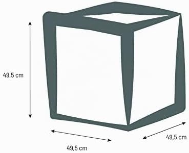 EDA - Übertopf, quadratisch, 50 cm, Volcania, 57 l, Steinoptik, doppelwandig, Wasserspeicherzone – 4