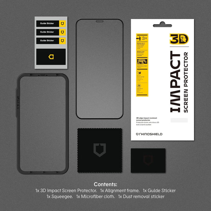 RhinoShield 3D Impact Displayschutz kompatibel mit [iPhone 11 / XR] | Aufprallschutz - HD-klar - 3D