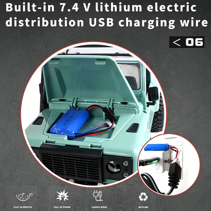 Goolsky Rock Crawler MN-D90 1/12 4WD 2.4G Hochgeschwindigkeitsfernbedienung Geländewagen RC Auto LED