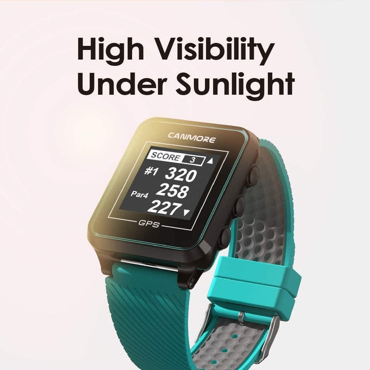Canmore TW353 Golf-GPS-Uhr, kontrastreiches LCD-Display, leichtes Golfzubehör, grün, Grün