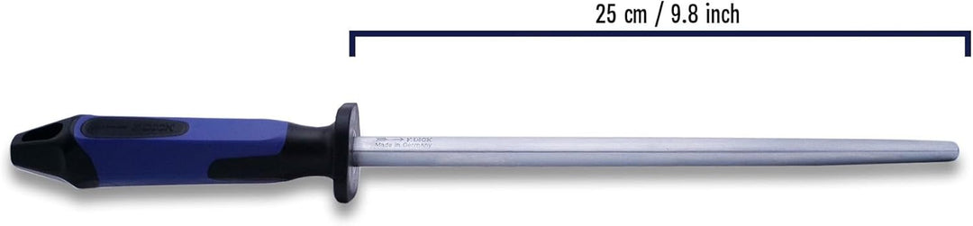 F. DICK Wetzstab, COMBI 2K (Wetzstahl 25 cm I 2 Seiten Feinzug / 2 Seiten poliert I Messerschärfer v