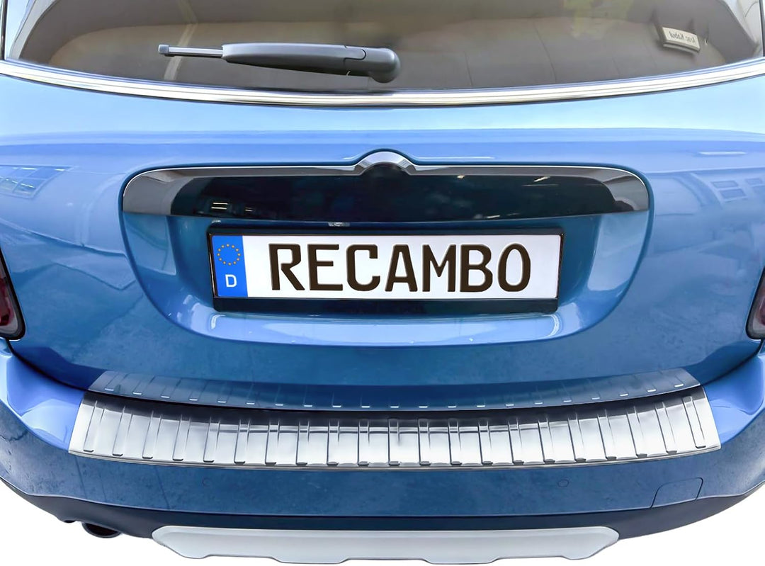 RECAMBO Ladekantenschutz Edelstahl kompatibel für Mini Countryman F60 LCI | BJ 06.2020-2023 - Hochgl