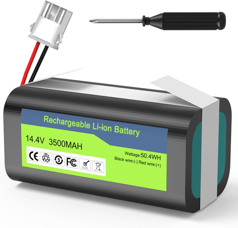Tesvor X500 Akku, Aufgerüsteter 14.4V 3500mAh Super hohe Kapazität Li-Ion Akku für Eufy RoboVac Tesv