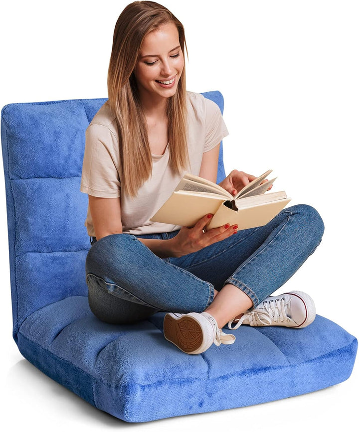 RELAX4LIFE Bodenstuhl Faltbar, Lazy Sofa, Meditationsstuhl, Bodensessel mit Verstellbarer Lehne, für