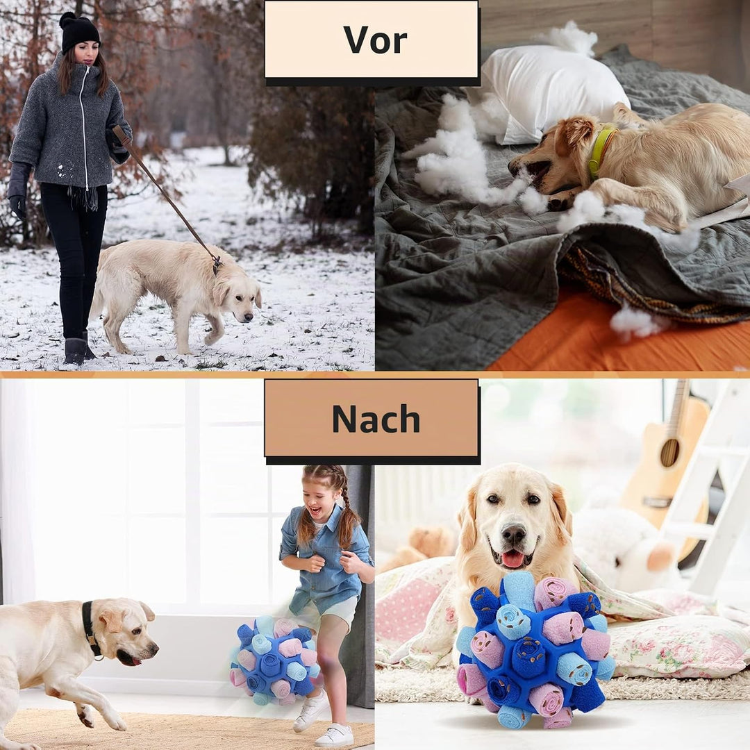 Schnüffelball für Hunde, Schnüffelteppich Schnüffelspielzeug Interaktive Hundespielzeug tragbarer Ha