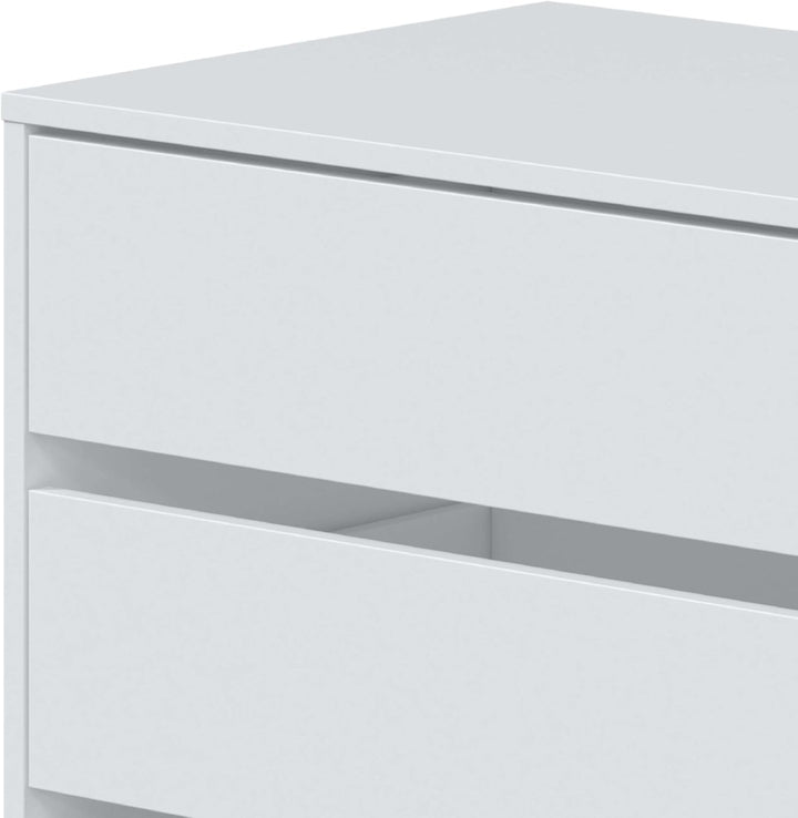 Habitdesign Kommode mit DREI Schubladen in Mattweiss, Masse: 60 cm (Breite) x 57 cm (Höhe) x 44 cm (