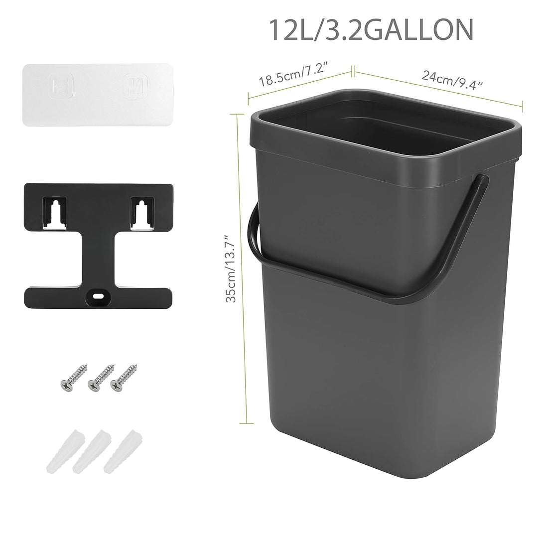 stonespace Mülleimer unter der Spüle, Küche, Komposteimer, Windeleimer, 12 l, hängender Mülleimer fü